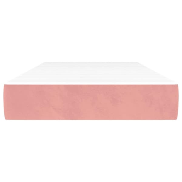 vidaXL springmadras med pocketfjedre 80x200x20 cm fløjl pink