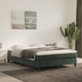 Miniatyrbillede 7 af 7: vidaXL springmadras med pocketfjedre 140x190x20 cm fløjl mørkegrøn