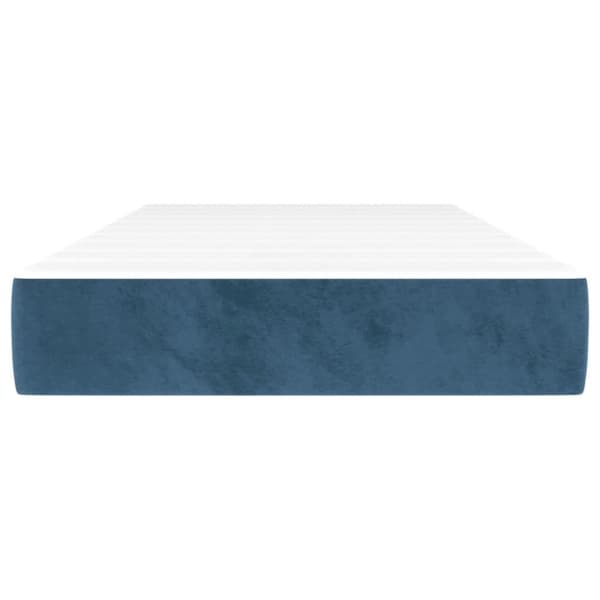vidaXL Pocketresårmadrass mörkblå 80x200x20 cm sammet