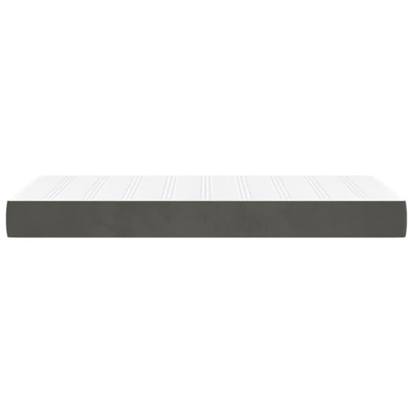 vidaXL Pocketresårmadrass mörkgrå 80x200x20 cm sammet