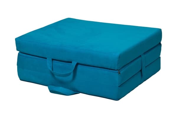 Foldbar madras gæsteseng 200x80x10 cm blå