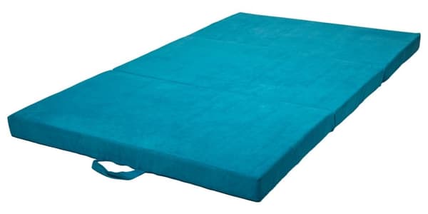 Foldbar madras gæsteseng 200x120x10 cm blå