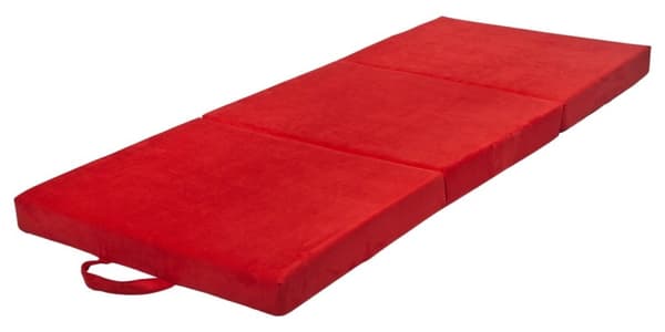 Vikbar madrass gästmadrass 200x80x10 cm röd