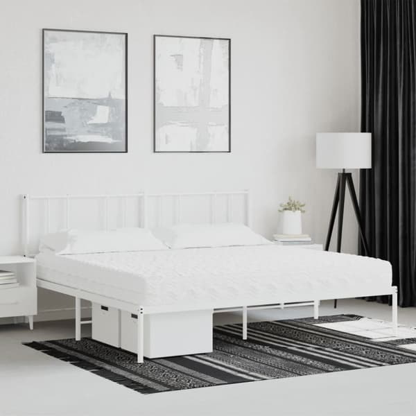 vidaXL Skummadrass vit 200x200 cm hårdhet H2 H3