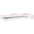 Miniatyrbilde 9 av 9: vidaXL Skummadrass hvit 100x200 cm 7-Zone hardhet 20 ILD