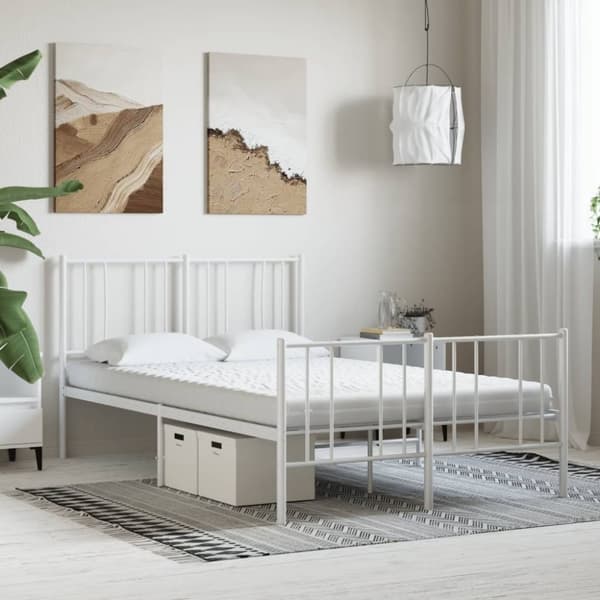 vidaXL Skummadrass hvit 140x200 cm 7-Zone hardhet 20 ILD