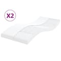 Pikkukuva 1 / 10: vidaXL Vaahtomuovipatjat 2 kpl valk. 90x200 cm 7 vyöhykettä kov. 20ILD
