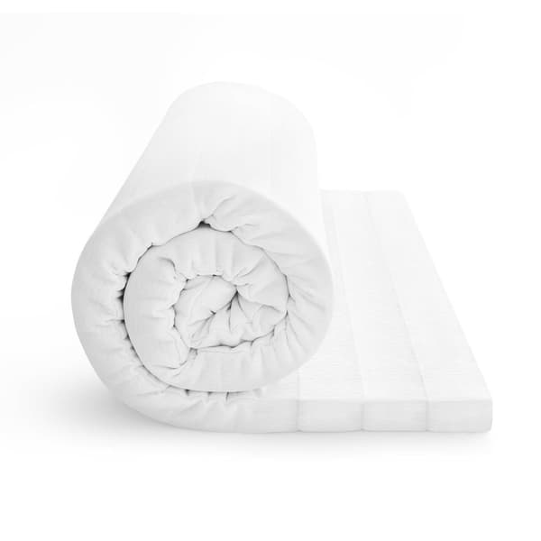 Övermadrass av skum - På madrass 100x190 - Hög komfort - Ergonomisk övermadrass - Höjd 5 cm - Avtagbart överdrag - Mjuk och andas