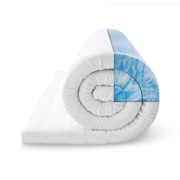 Gelskum toppmadrass 120x200, Tjocklek 5 cm, Mjukt mikrofiberöverdrag, På mjuk madrass, Hygieniska material