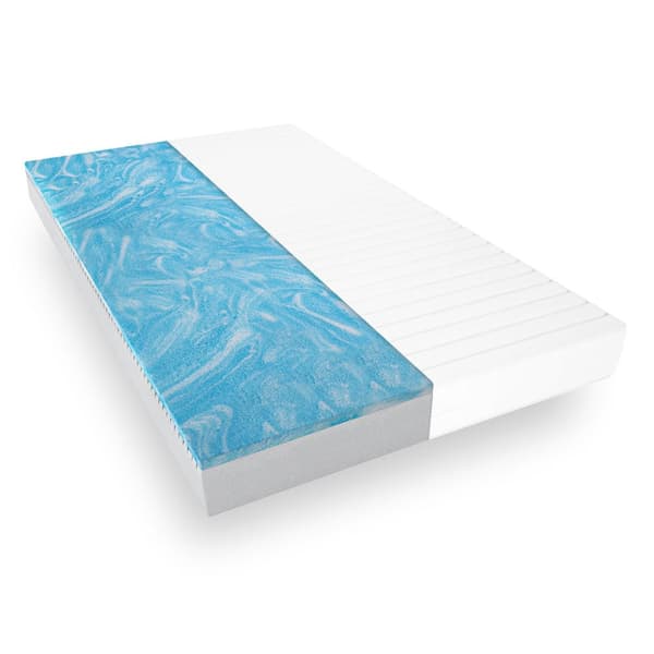 Gel-madrass, Madrass 120x200 cm, Tjocklek 15 cm, Mikrofiberöverdrag, Andningsbar madrass, Kallskum madrass, 7 zoner
