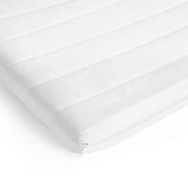 Övermadrass 120x190 cm - På kallskumsmadrass - 5 cm tjock - Tvättbart mikrofiberöverdrag - Allergivänliga material