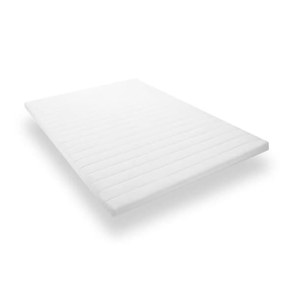 Övermadrass 120x190 cm - På kallskumsmadrass - 5 cm tjock - Tvättbart mikrofiberöverdrag - Allergivänliga material