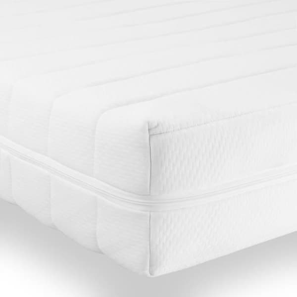 Madrass 140x190 cm, Skummadrass, 7 sovzoner, 2 fastheter, Fast eller balanserad stöd, Tvättbart mikrofiberöverdrag