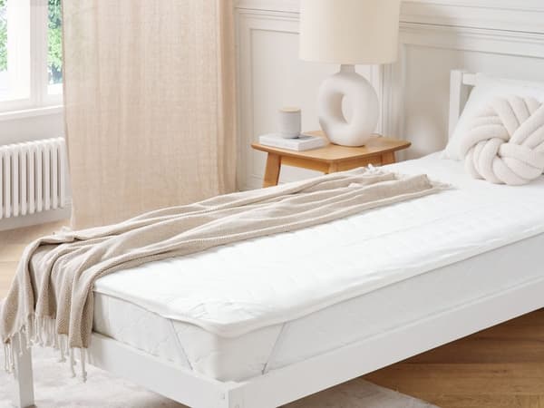 Vådliggerlagen Hvid Microfiber 90 x 200 cm Vandtæt Madrasbeskytter til Seng Åndbart Design