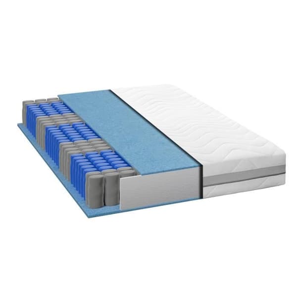 180x200 madrass - Tjocklek 24 cm - Pocket resårmadrass - 7 komfortzoner - Hygienisk och andningsbar 180x200 madrass