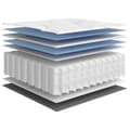 Miniatyrbillede 6 af 9: vidaXL springmadras m. pocket-fjedre medium 200x200 cm