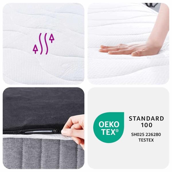 vidaXL springmadras m. pocket-fjedre medium 200x200 cm