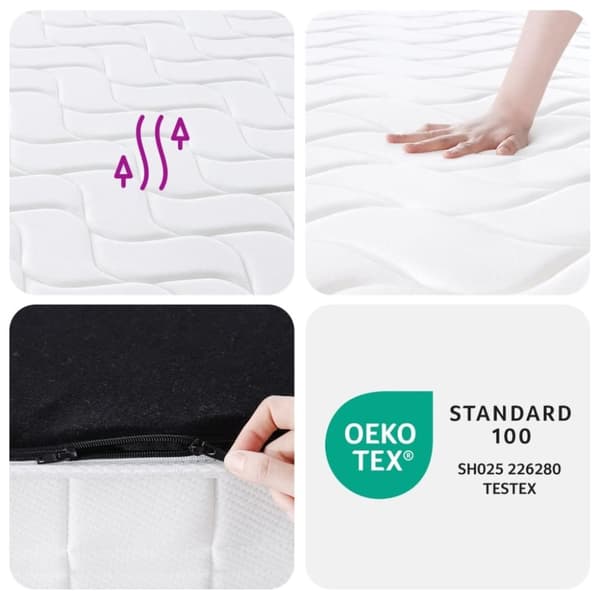 vidaXL springmadras med pocketfjedre 70x200 cm medium fast