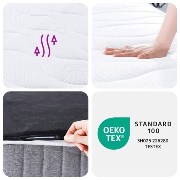 vidaXL springmadras med pocketfjedre 80x160 cm til børn medium