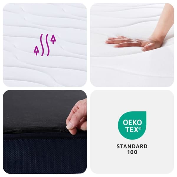 vidaXL springmadras m. pocket-fjedre medium fasthed 200x200 cm
