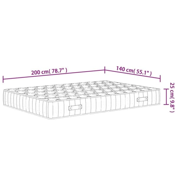 vidaXL Pocketresårmadrass medium fast 140x200 cm