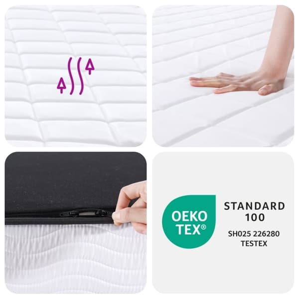 vidaXL Skummadrass medium mjuk 90x200 cm