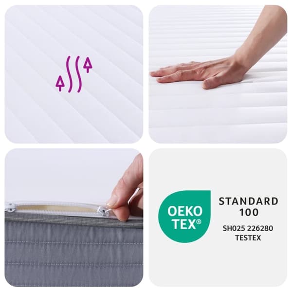 vidaXL skummadras 160x200 cm medium blød