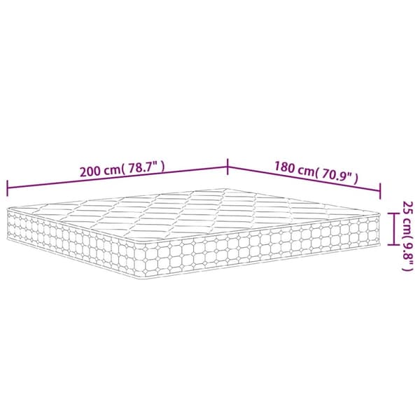 vidaXL Pocketresårmadrass medium fast 180x200 cm