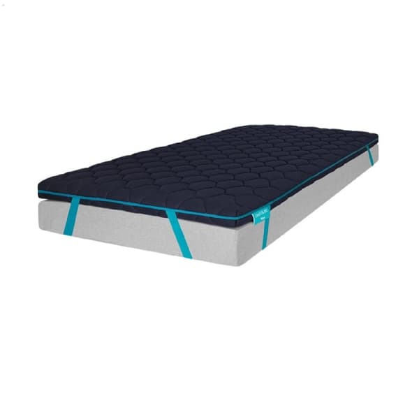 Cecotec 7 cm high 100% viscoelastic Flow TopSerenity padded mattress topper with four non-slip elastic straps for better support and removable zipped