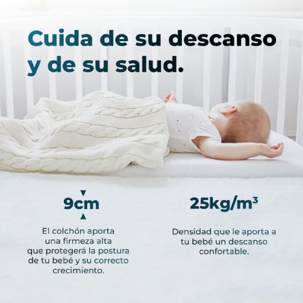 Cecotec Foam cradle mattress with zipped cover.