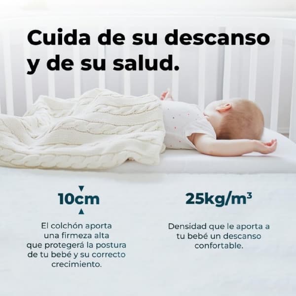 Cecotec Foam cradle mattress with zipped cover.
