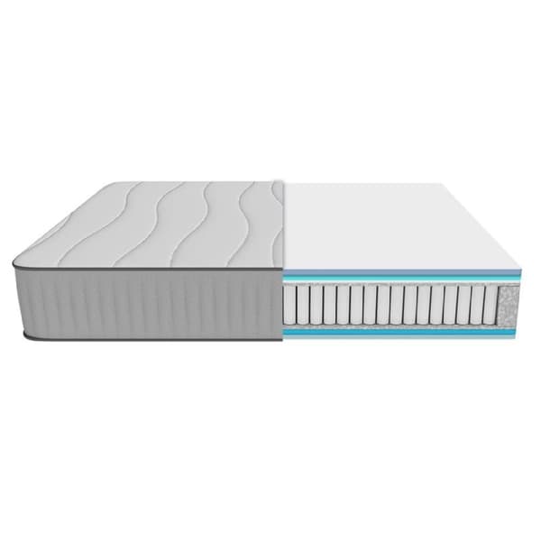Cecotec Multilayer hybrid mattress with pocket-spring core, 28 cm high, and SeparateMuv, ViscoCare &amp; BreathSoft technologies.