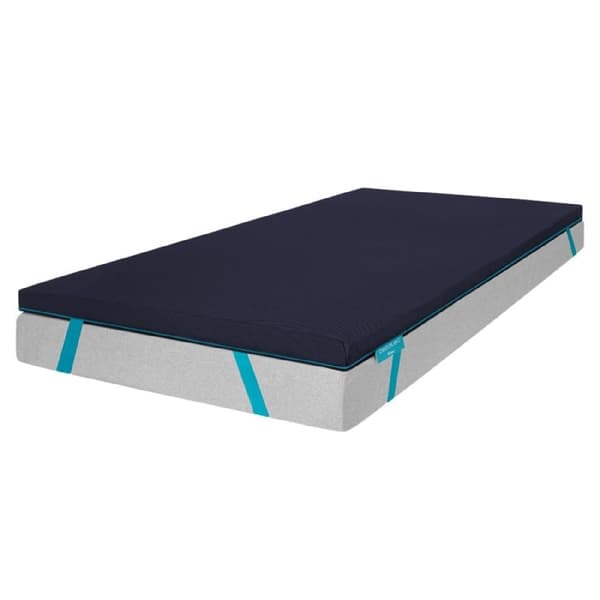 Cecotec 5 cm high 100% viscoelastic Flow TopSerenity mattress topper with four non-slip elastic straps for better support and removable zipped outer