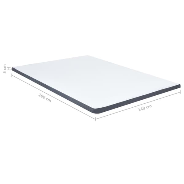 topmadras til seng med boxmadras 200x140x5 cm