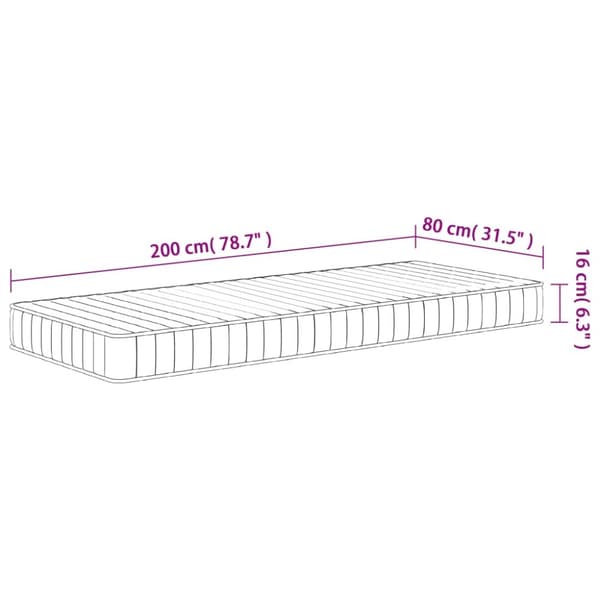 Skummadrass medium mjuk 80x200 cm