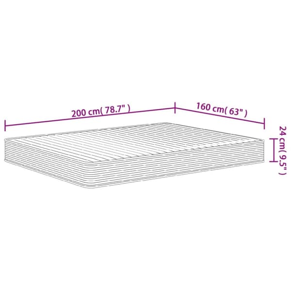 Skummadrass medium mjuk 160x200 cm