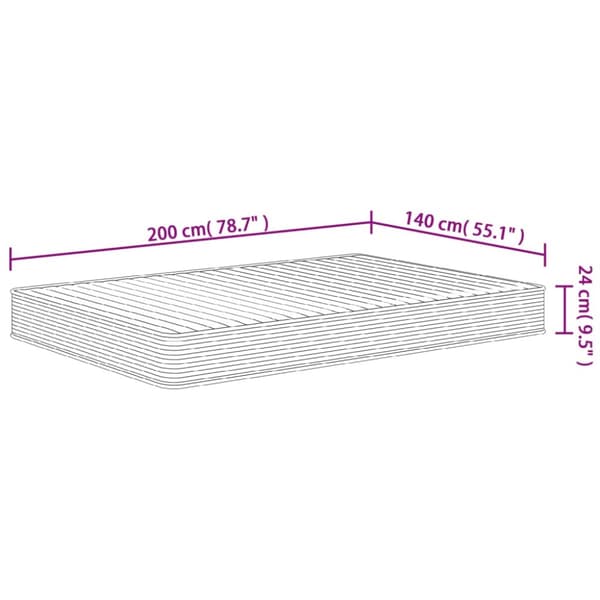 Skummadrass medium mjuk 140x200 cm