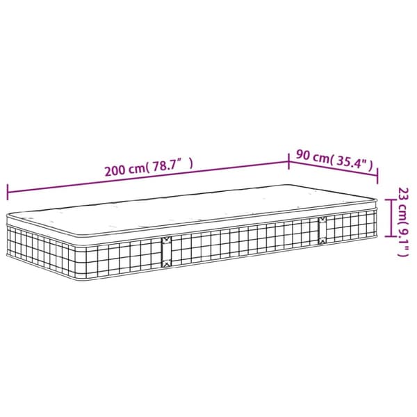 Bonellresårmadrass medium 90x200 cm