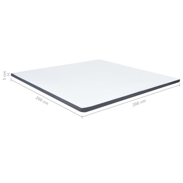 topmadras til seng med boxmadras 200x200x5 cm