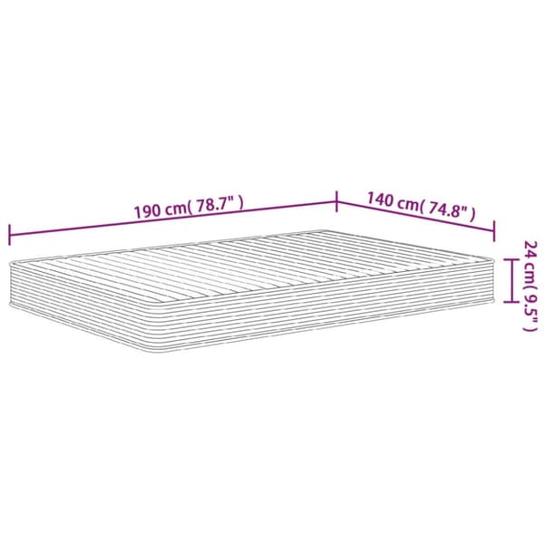 Skummadrass medium mjuk 140x190 cm