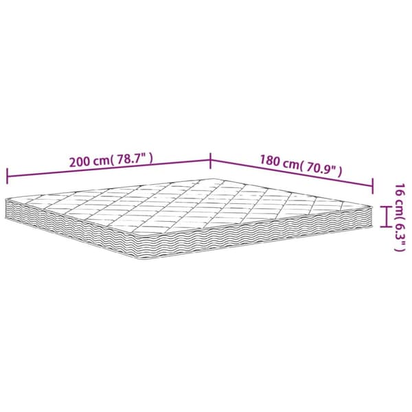Skummadrass medium mjuk 180x200 cm