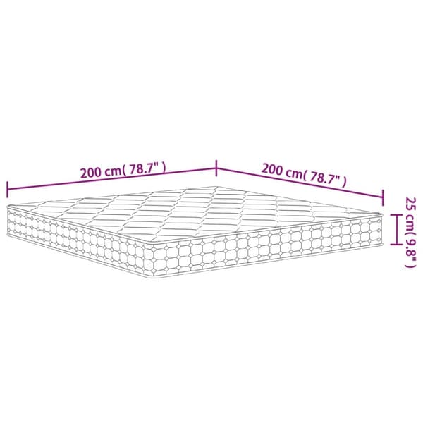 Pocketresårmadrass medium fast 200x200 cm