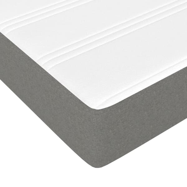 vidaXL springmadras med pocketfjedre 120x190x20 cm stof mørkegrå