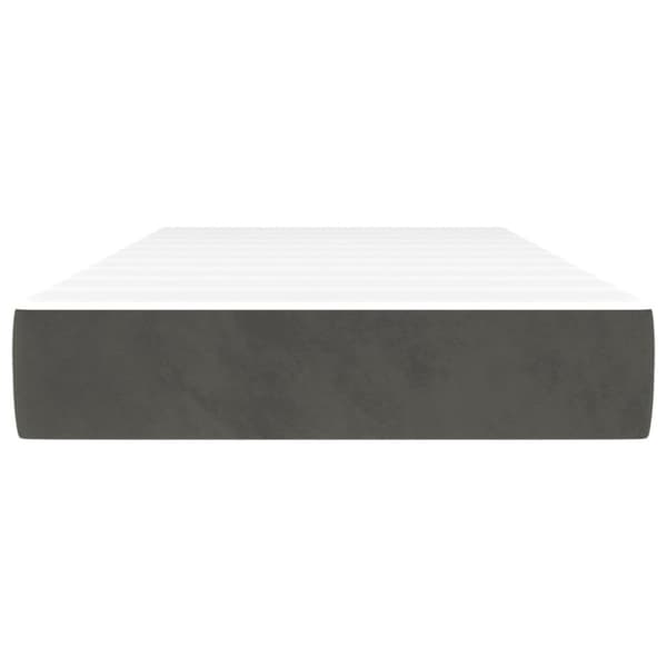 vidaXL Pocketresårmadrass mörkgrå 120x190x20 cm sammet