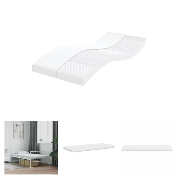 The Living Store skummadras 80x200 cm 7 zoner hårdhed 20 ILD hvid -  Madrasser