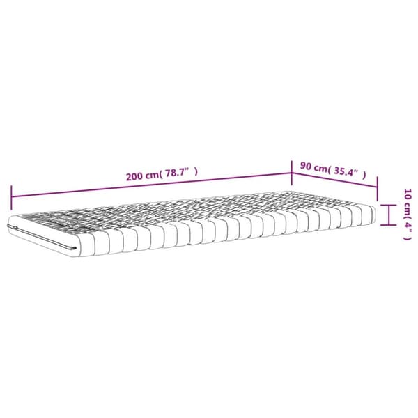 The Living Store skummadrasser 2 stk. 90x200 cm 7 zoner hårdhed 20 ILD hvid -  Madrasser