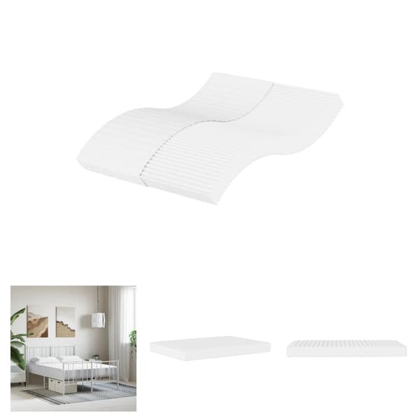 The Living Store skummadras 120x200 cm hårdhed H2 H3 hvid -  Madrasser