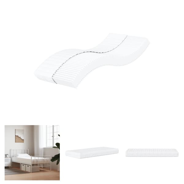 The Living Store skummadras 90x200 cm hårdhed H2 H3 hvid - Madrasser