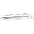 Miniatyrbillede 10 af 10: The Living Store skummadrasser 2 stk. 80x200 cm 7 zoner hårdhed 20 ILD hvid -  Madrasser