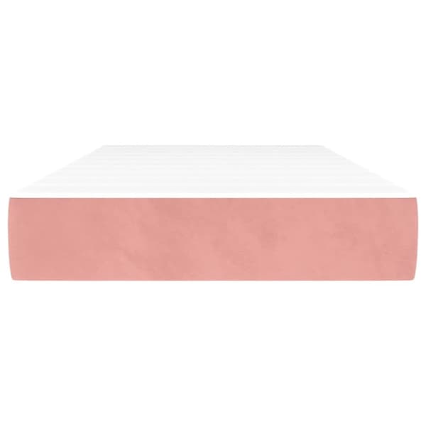 Pocketresårmadrass rosa 80x200x20 cm sammet